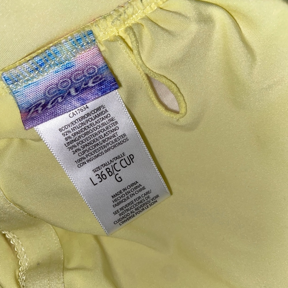 COCO Rave Multicolor Halter One Piece Swimsuit Size L Cup Size 36 B/C - Picture 3 of 3